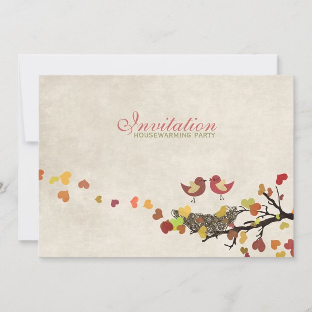 Nid d'amour - invitation de partie de pendaison de (Devant)