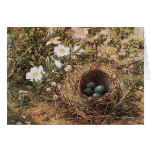 Nid d'oiseau et Roses de chien par John William Hi (Devant horizontal)