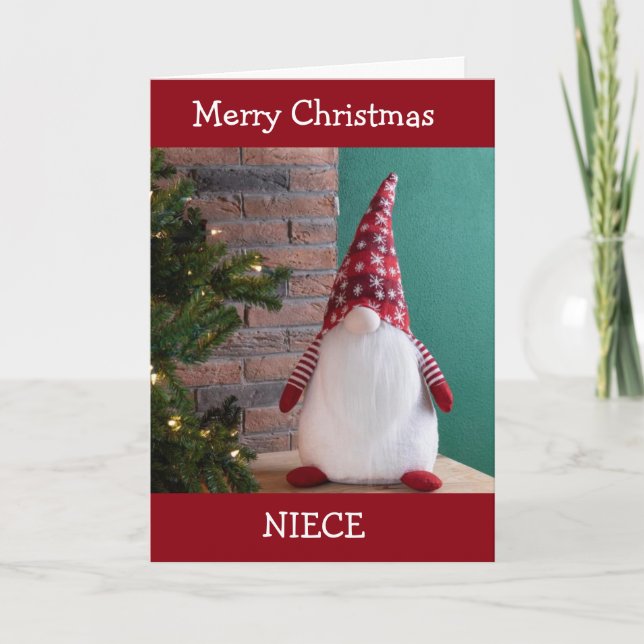 **NIECE** JOYEZ NOËL DE LA CARTE DE VACANCES GNOME (Devant)