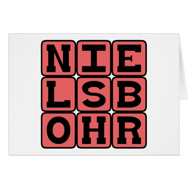 Niels Bohr, physicien danois (Devant horizontal)