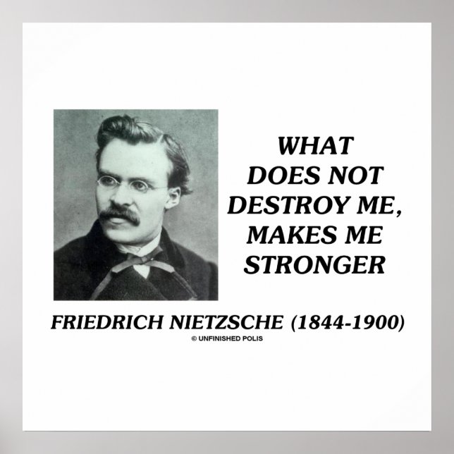 Nietzsche Ce Qui Ne Me Détruit Pas Citer Poster (Devant)