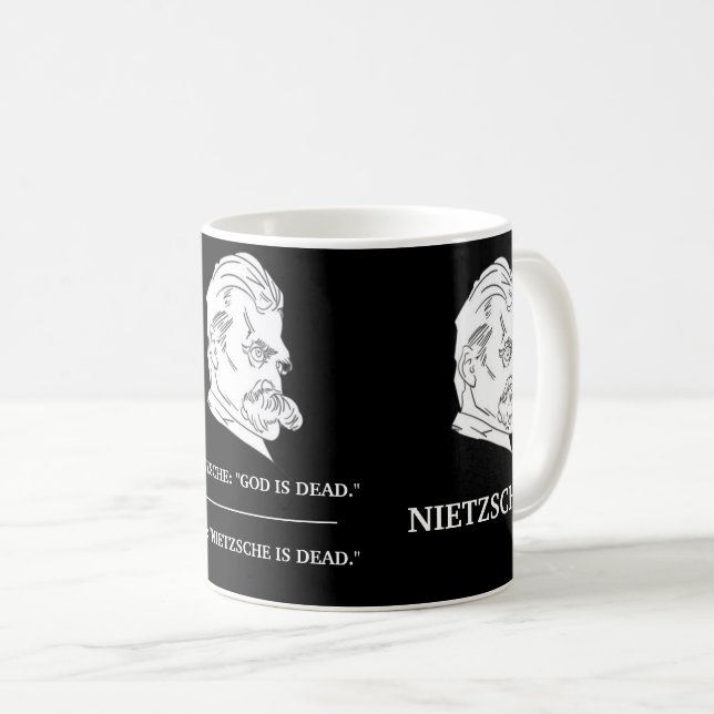 NIETZSCHE "Dieu est mort" Mug (Devant droit)