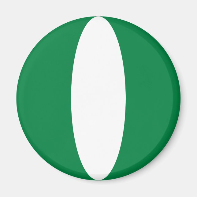 Nigeria Fisheye Flag Magnet (Devant)