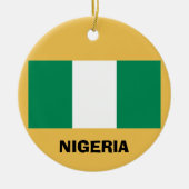 Nigeria- Ornement de Noël en porcelaine sur mesure (Devant)