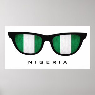 Nigeria Shades texte personnalisé et affiche coule