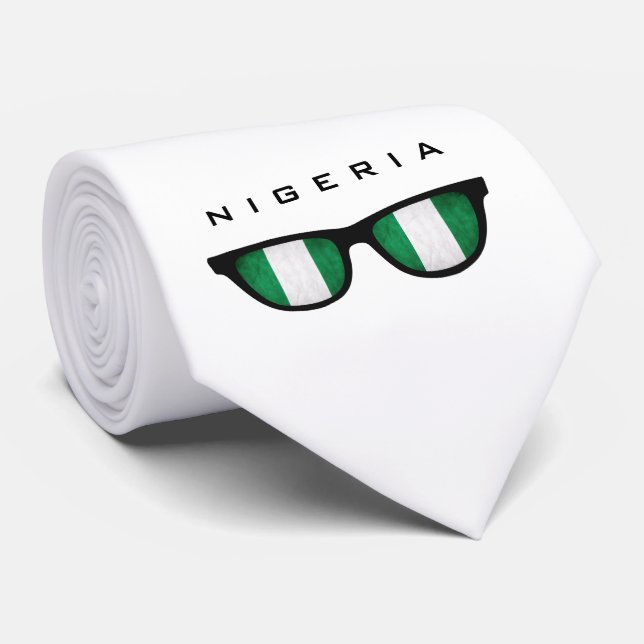 Nigeria Shades texte personnalisé et cravate coule (Roulé)
