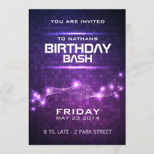 Night Club Style Anniversaire Invitation