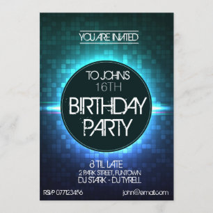Night Club Style Anniversaire Invitation