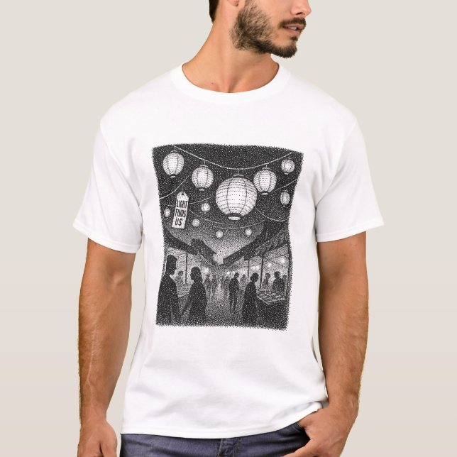 Night Market Lantern Sky T-Shirt (Devant)