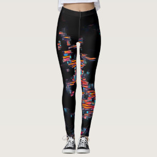 Night Rave Love Leggings Abstraits