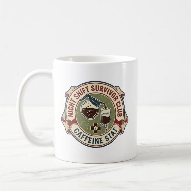 Night Shift Survivor Club Nurse Coffee Mug (Gauche)
