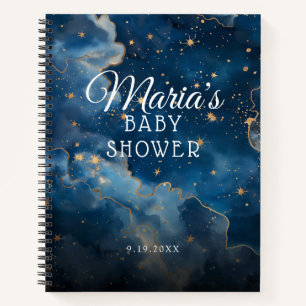 Night sky Gold foil étoiles Baby shower Livre d'or