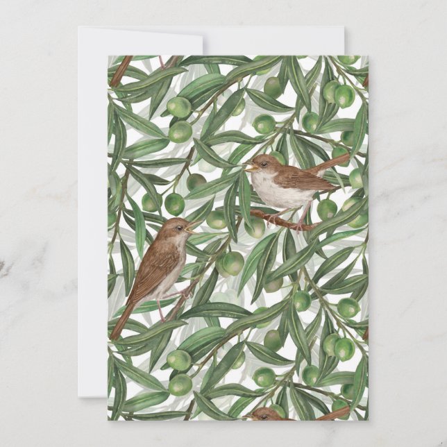 Nightingales dans l'olivier (Devant)