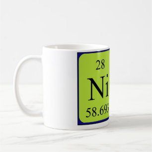 Nik nom de table périodique mug