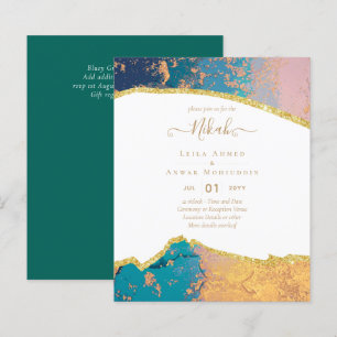 NIKAH - Agate Gold BUDGET Mariages Invitations