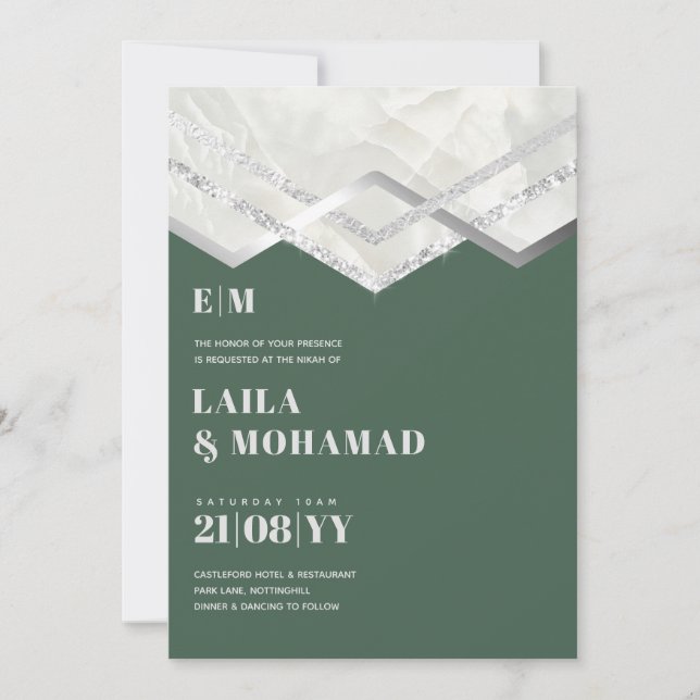 NIKAH - BIDGET DES INVITATIONS DE RÉDACTION Étince (Devant)