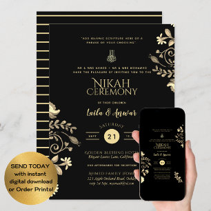 Nikah - Invitations modernes de mariage islamique