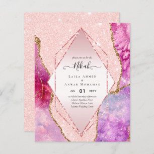 Nikah Wedding Invite AGATE GOLD PARTIES SCINTILLAN