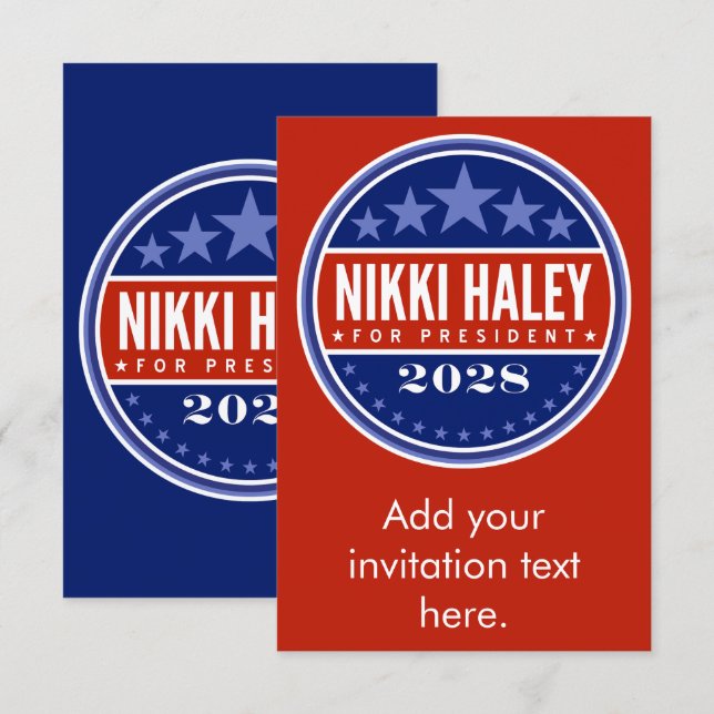Nikki Haley Présidente 2028 (Devant / Derrière)
