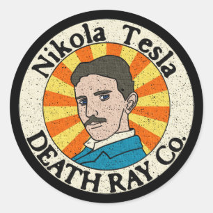 Nikola Tesla Death Ray Co. Stickers
