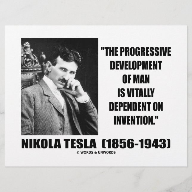 Nikola Tesla Développement Progressif De La Citati (Devant)