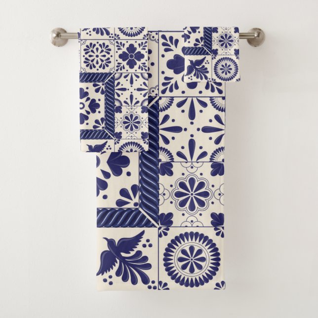 Nile Blue Oiseaux Traditionnels Mexicains Talavera (En situation)