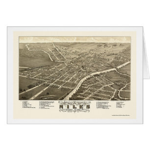 Niles, carte panoramique de l'OH - 1882
