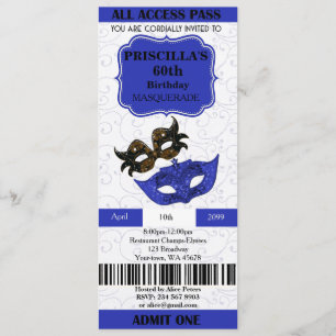 n'importe quel âge, 60e, Invitation billet Anniver