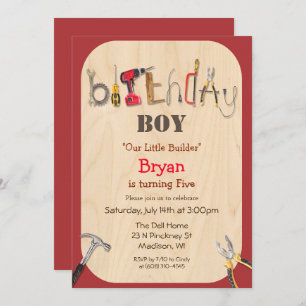 N'IMPORTE QUEL ÂGE - Outil Boy Builder Invitation