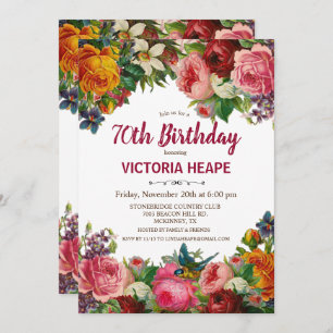 N'IMPORTE QUEL ÂGE - Vintage Florale Invitation d'