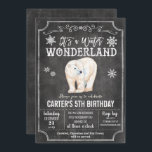 N'IMPORTE QUEL ÂGE - Wonderland d'hiver Invitation<br><div class="desc">Invitation du tableau de bord de l'écorce polaire Winter Wonderland Chalk</div>