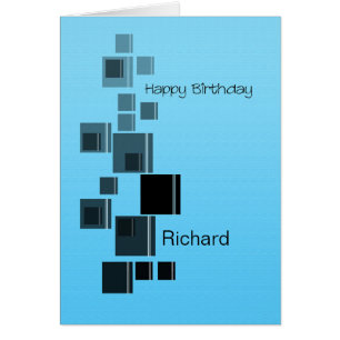 N'importe quel nom Résumé Design Blue Birthday Car