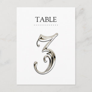 N'Importe Quel Numéro De Table Couleur Fancy Argen