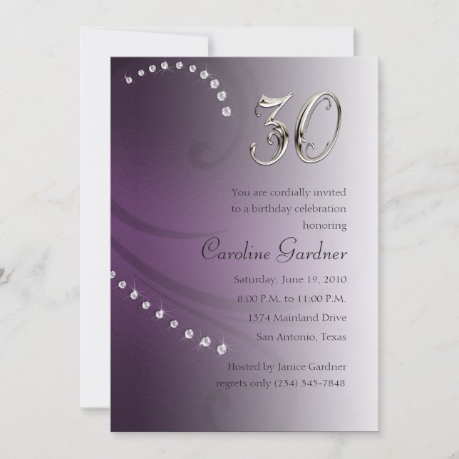 N'Importe Quel Numéro Invitation Anniversaire (Devant)