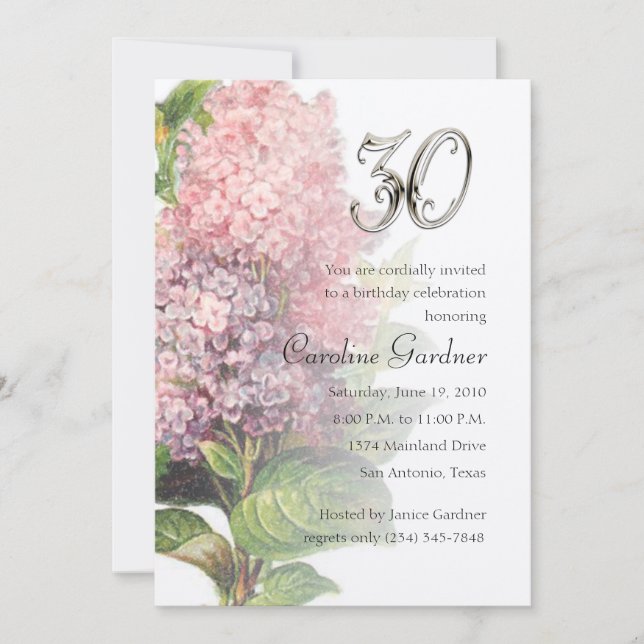 N'Importe Quel Numéro Invitation Anniversaire (Devant)