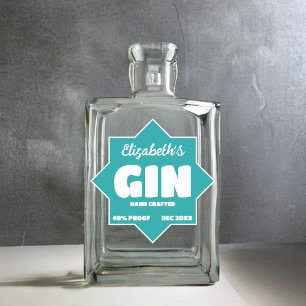 N'Importe Quel Sticker Gin Personnalisé Couleur