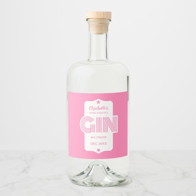 N'Importe Quel Sticker Gin Personnalisé Couleur (Devant)