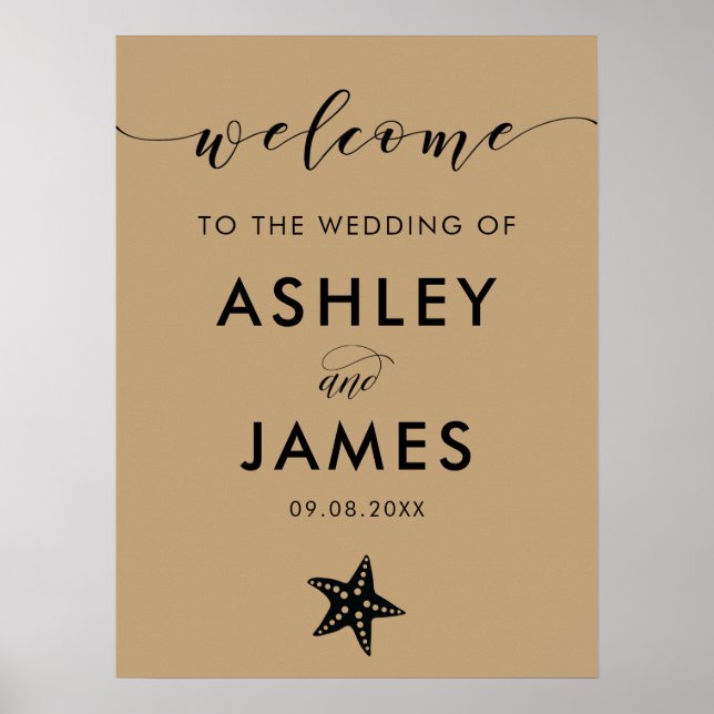 N'importe quelle Affiche de bienvenue Mariage de c (Devant)