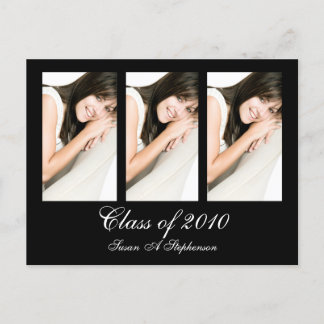 N'importe quelle année~ Black Graduation Carte Pos