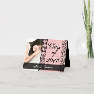 N'IMPORTE QUELLE ANNÉE Carte de Graduation Pink La
