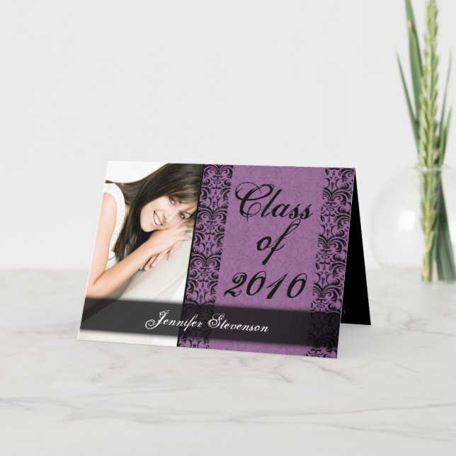 N'IMPORTE QUELLE ANNÉE Carte de Graduation Purple  (Devant)