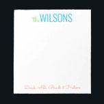 N'importe quelle couleur - Bloc-notes de la famill<br><div class="desc">PreppyPrint.com - Ajoutez votre touche personnalisée à ce bloc-notes. Ça fait un grand cadeau ! Cliquez sur "personnaliser", puis sur "customiser" pour modifier la couleur et la taille de la police afin de vous adapter à la bonne recherche pour votre nom. Transférez aussi ce design sur les produits de votre...</div>