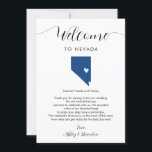 N'importe quelle couleur Nevada Mariage Bienvenue<br><div class="desc">Cette carte moderne et élégante est l'ajout parfait à vos sacs de bienvenue de l'hôtel. Entrez les principaux événements et une note customisée pour aider vos invités à naviguer le week-end. La taille vous permet d'entrer toutes les informations dont vous avez besoin. Tout dans cette carte est modifiable. Pour modifier...</div>