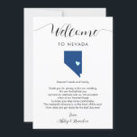N'importe quelle couleur Nevada Mariage Bienvenue<br><div class="desc">Cette carte moderne et élégante est l'ajout parfait à vos sacs de bienvenue de l'hôtel. Entrez les principaux événements et une note customisée pour aider vos invités à naviguer le week-end. La taille vous permet d'entrer toutes les informations dont vous avez besoin. Tout dans cette carte est modifiable. Pour modifier...</div>