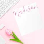 N'importe quelle couleur - Nom de script Bloc-note<br><div class="desc">PreppyPrint.com - Ajoutez votre touche personnalisée à ce bloc-notes. Cliquez sur "personnaliser", puis sur "customiser" pour modifier la couleur et la taille de la police afin de vous adapter à la bonne recherche pour votre nom. Transférez aussi ce design sur les produits de votre choix ! Veuillez visiter mon magasin...</div>