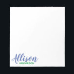 N'importe quelle couleur - Script et bloc-notes pe<br><div class="desc">PreppyPrint.com - Ajoutez votre touche personnalisée à ce bloc-notes. Cliquez sur "personnaliser", puis sur "customiser" pour modifier la couleur et la taille de la police afin de vous adapter à la bonne recherche pour votre nom. Transférez aussi ce design sur les produits de votre choix ! Veuillez visiter mon magasin...</div>