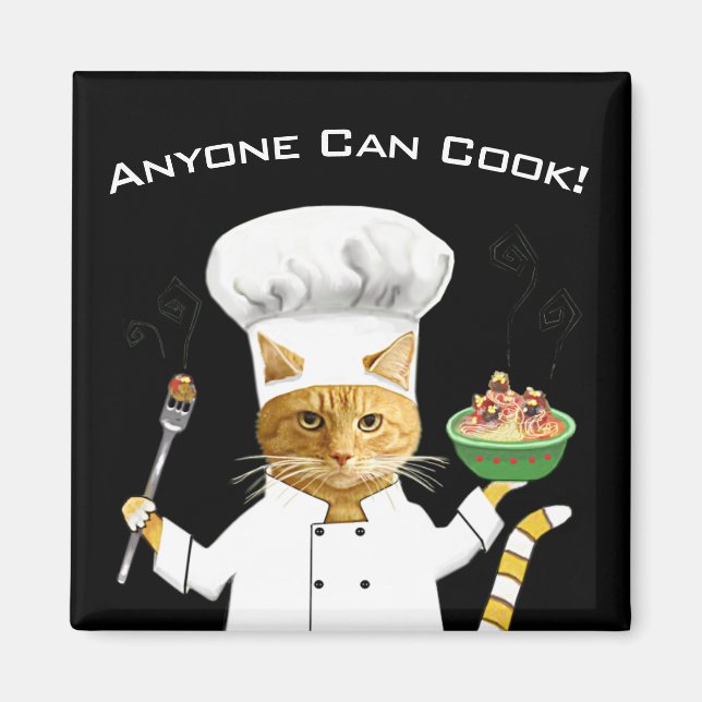 N'Importe Qui Peut Cuisiner ! Aimant frigorifique  (Devant)