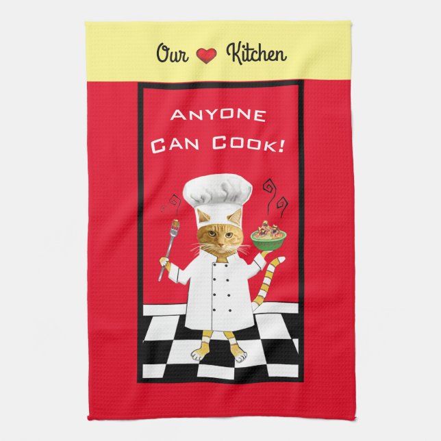 N'Importe Qui Peut Cuisiner ! Serviette de cuisine (Vertical)