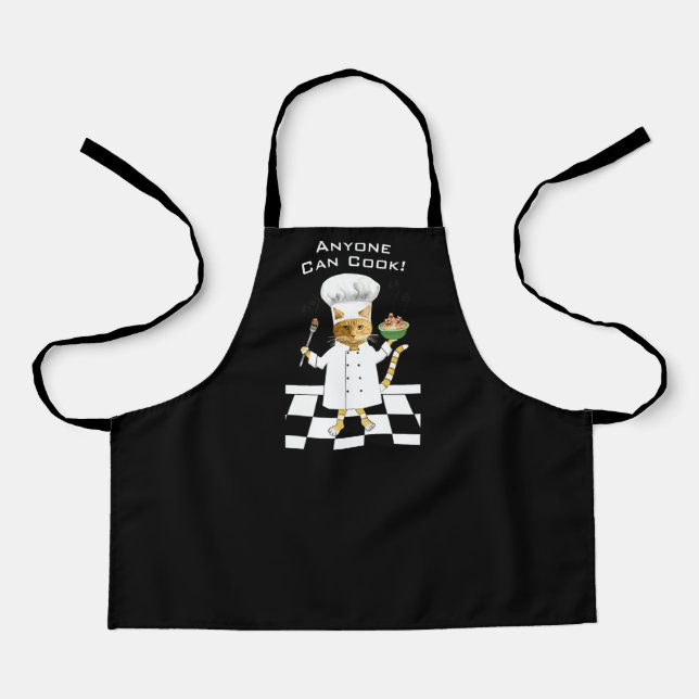 N'Importe Qui Peut Cuisiner ! Tablier noir Kitty p (Recto)