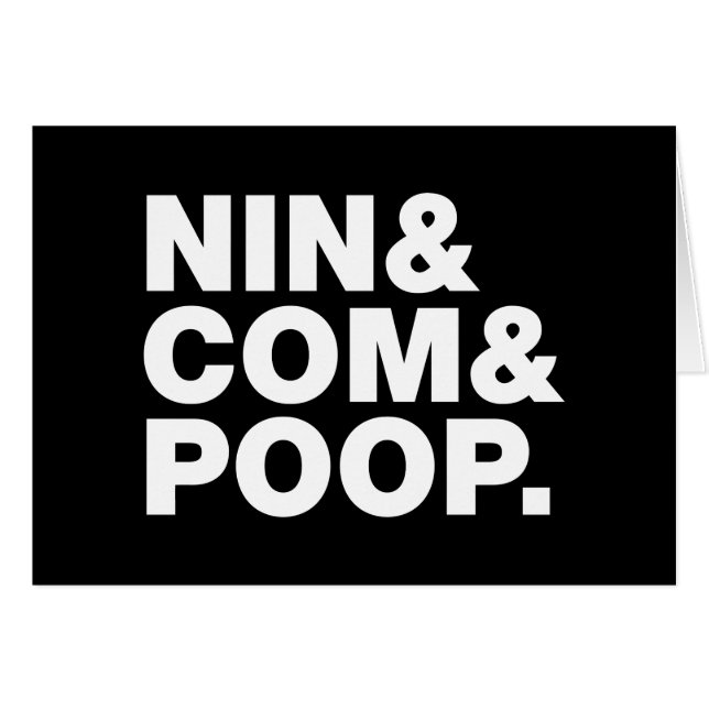 NIN & COM & POOP. CARTE D'ACCUEIL (Devant horizontal)